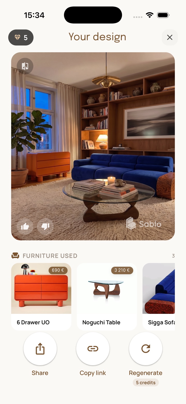 Sablo: Visualize your furniture